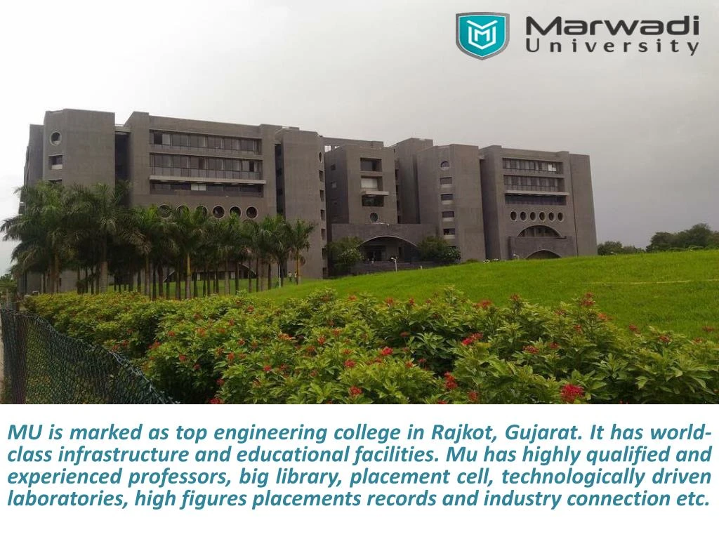 mu is marked as top engineering college in rajkot