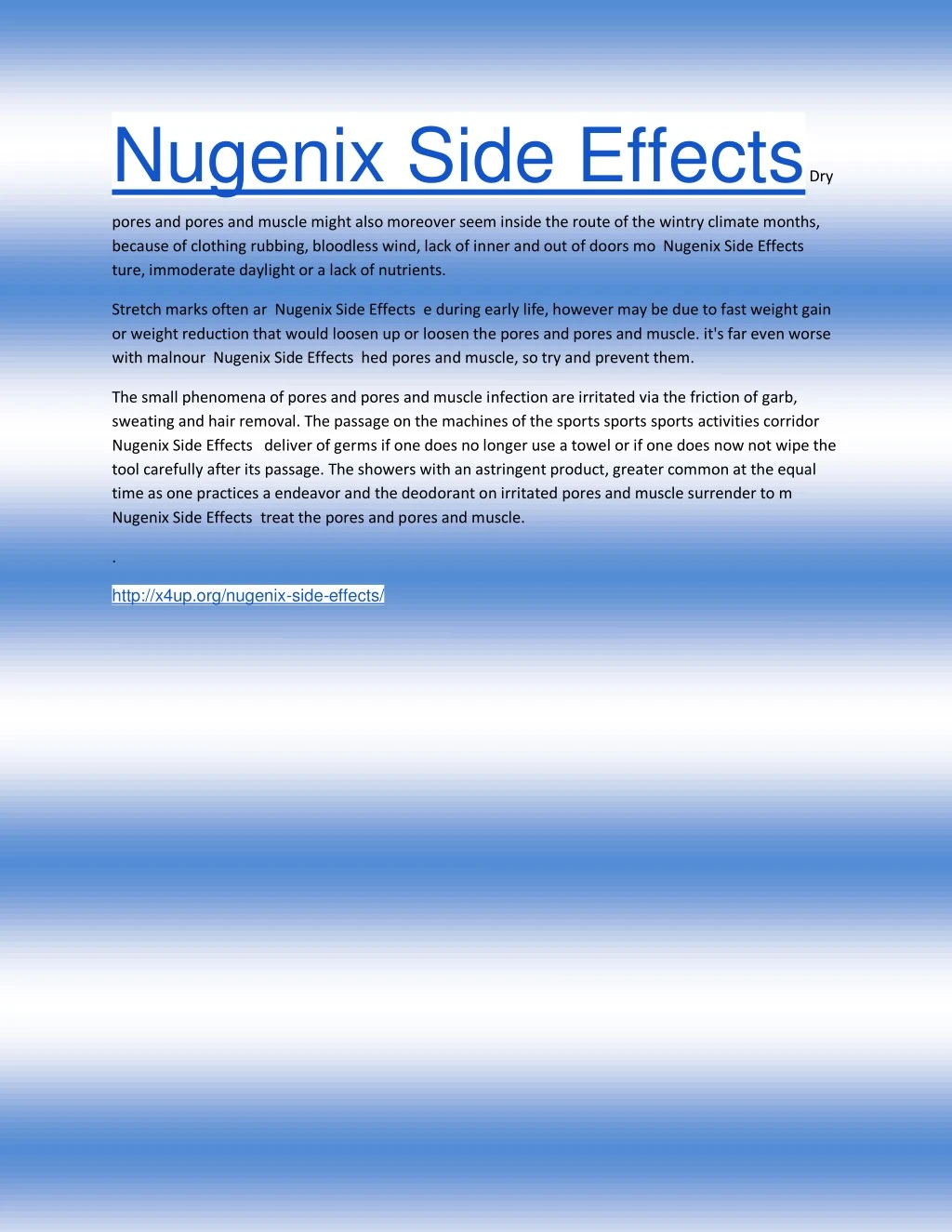 nugenix side effects dry