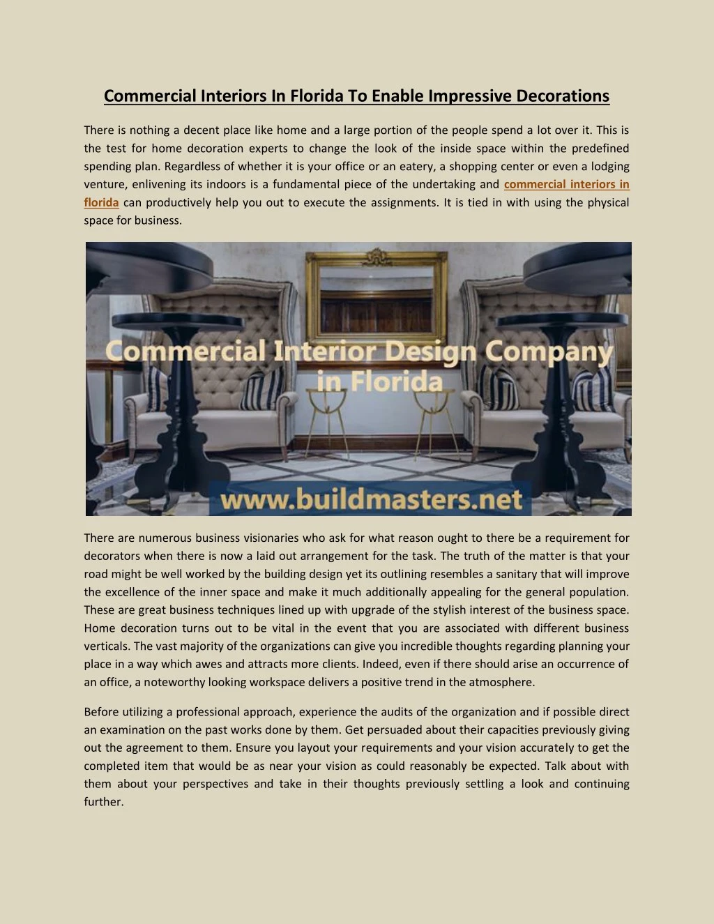 commercial interiors in florida to enable