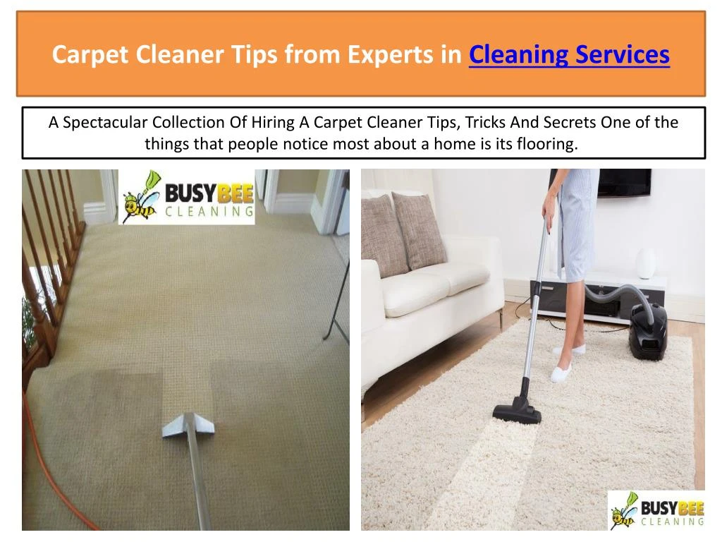 carpet cleaner tips from experts in cleaning services
