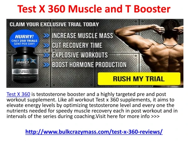 Test X 360 Muscle and Testosterone Booster