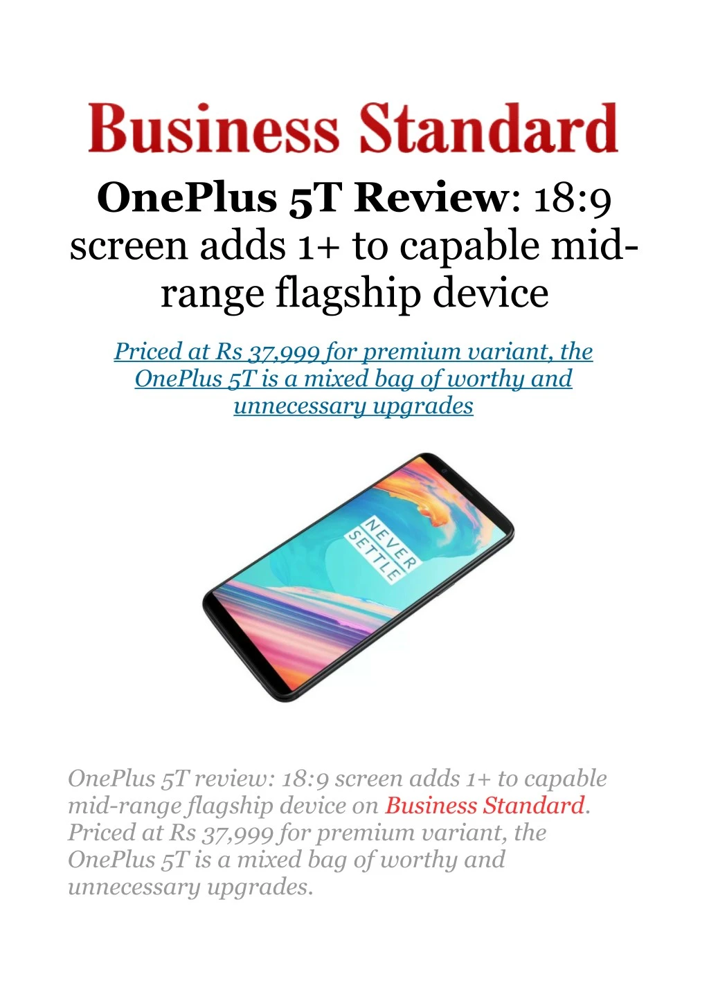 oneplus 5t review 18 9 screen adds 1 to capable