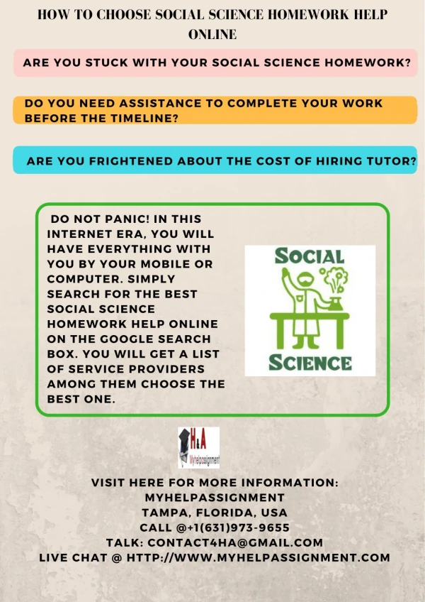 Social Science Homework Help