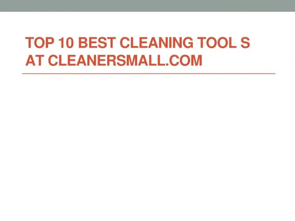 Best Housekeeping Cleaning Tool & Equipment Products Supplies - Cleanersmall.com