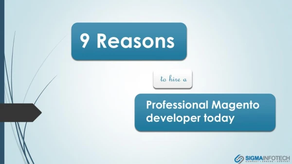 9 Reasons to hire a Professional Magento Developer Today