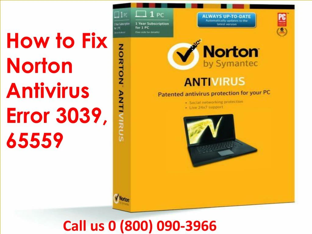 how to fix norton antivirus error 3039 65559