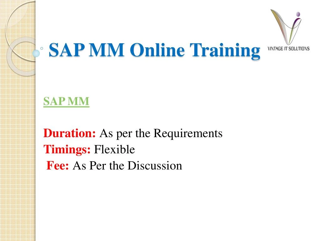 sap mm online training