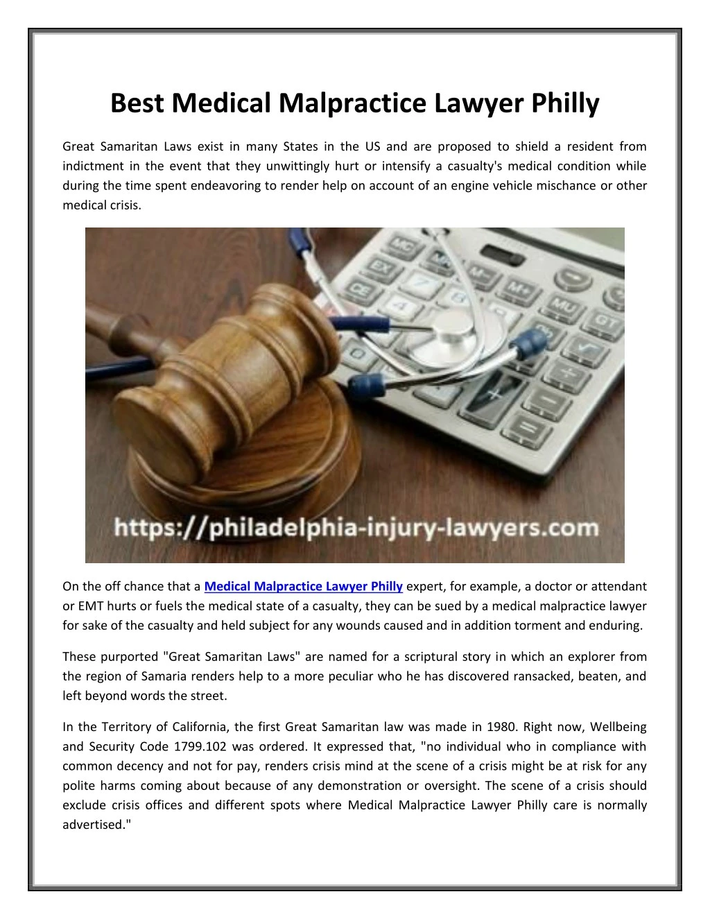 best medical malpractice lawyer philly