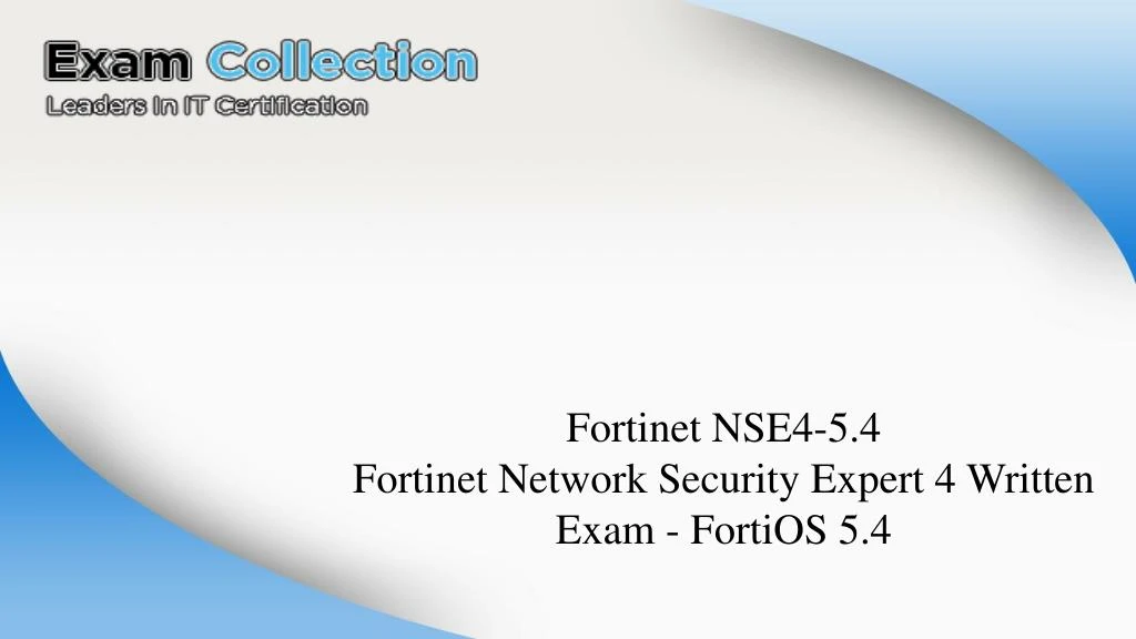 fortinet nse4 5 4 fortinet network security
