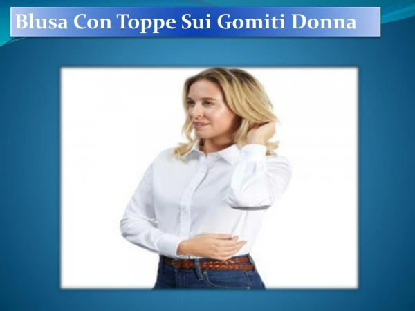 Blusa Con Toppe Sui Gomiti Donna