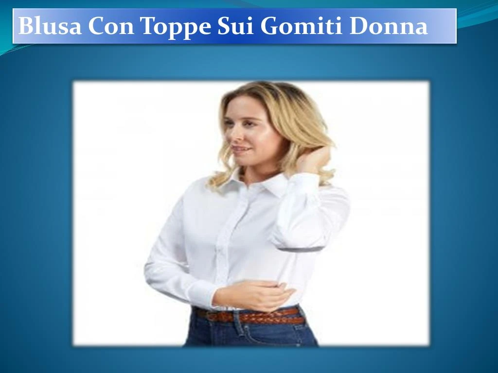 blusa con toppe sui gomiti donna