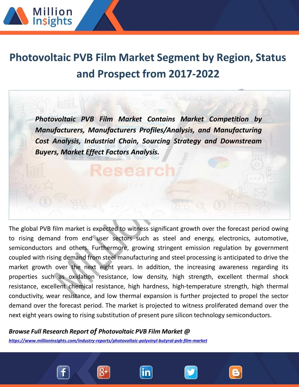 photovoltaic pvb film market segment by region status and prospect from 2017 2022