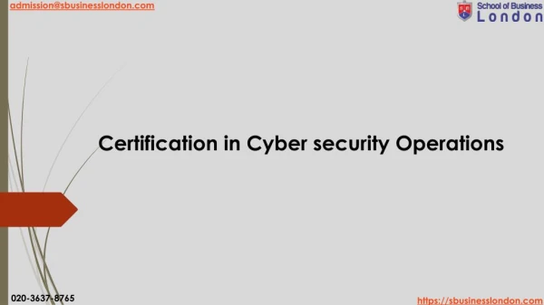 Cyber security courses in UK-School of Business London