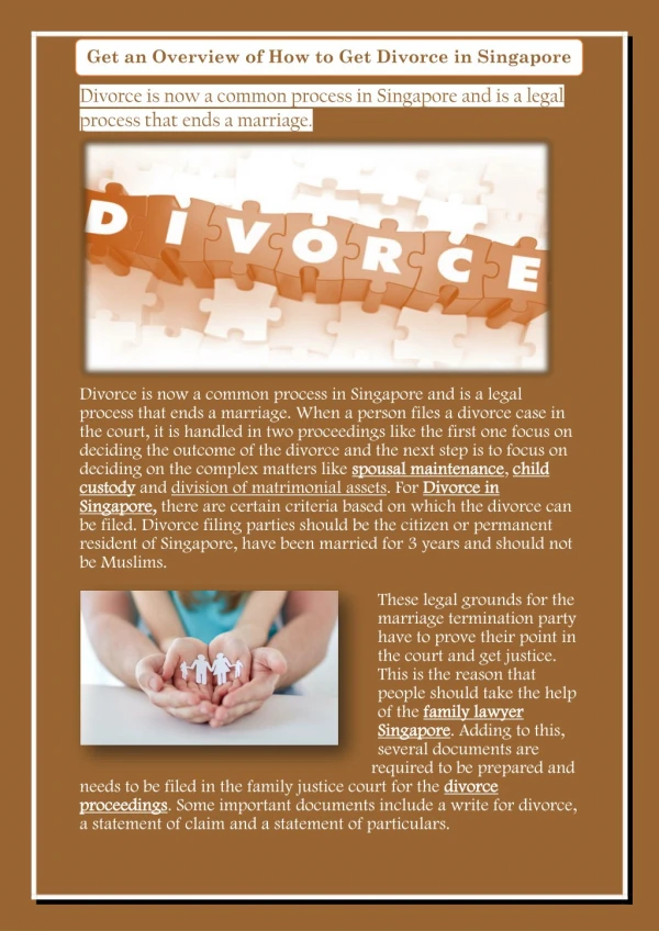 Get an Overview of How to Get Divorce in Singapore