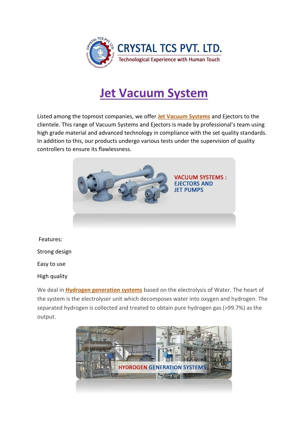 jet vacuum system