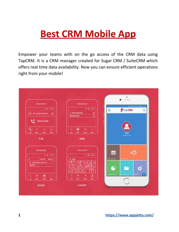 CRM Sales Mobile App