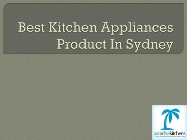 Luxury Kitchen Appliances In Sydney