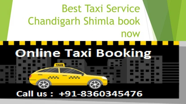 Best Taxi Service Chandigarh Shimla book now