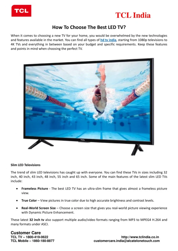 How To Choose The Best LED TV?