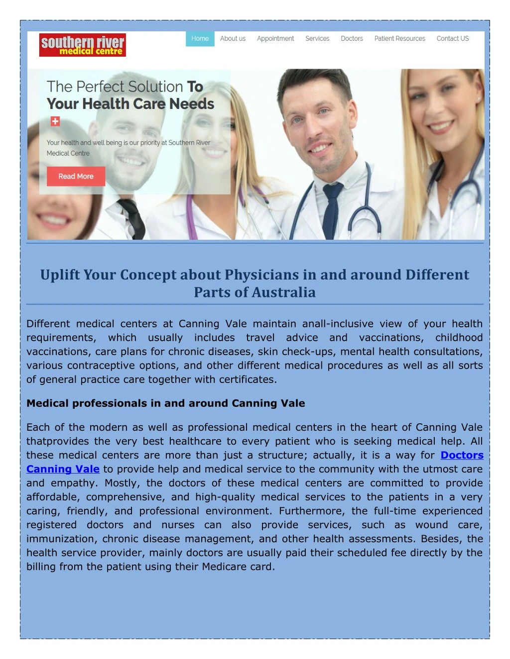 uplift your concept about physicians