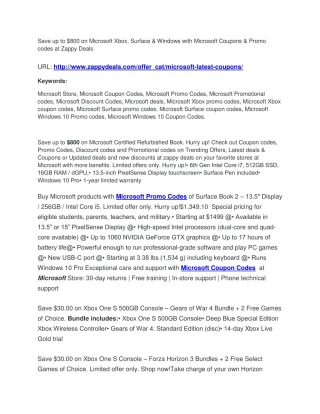 Microsoft Coupon Codes | Microsoft Promo Codes | Microsoft Promotional Codes | Zappy Deals - slide 1