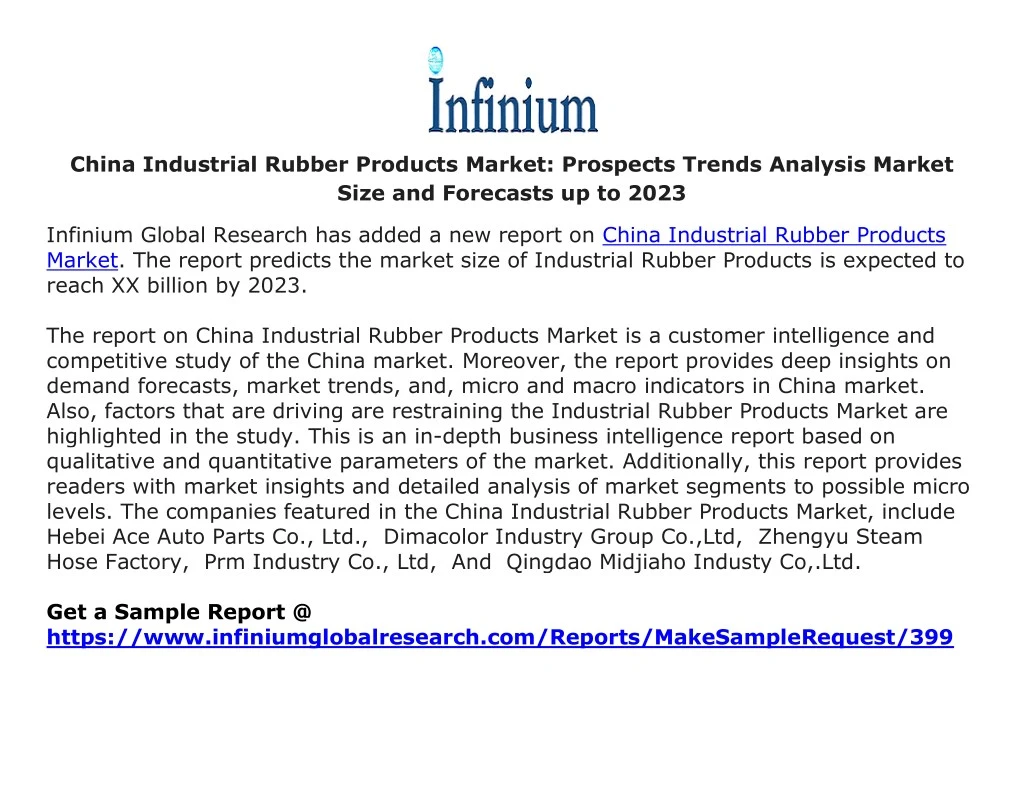 china industrial rubber products market prospects