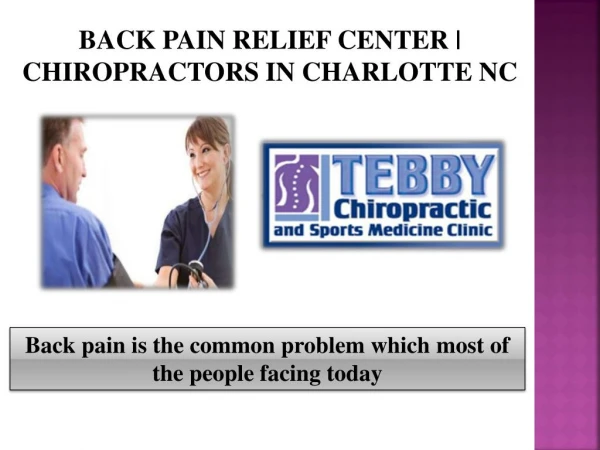 Back Pain Relief Center | Chiropractors in Charlotte NC
