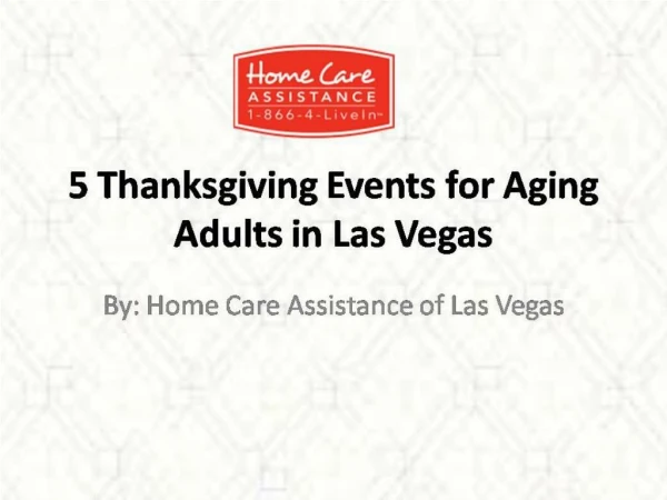 5 Thanksgiving Events for Aging Adults in Las Vegas