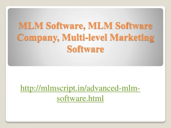 MLM Software, MLM Software Company, Multi-level Marketing Software