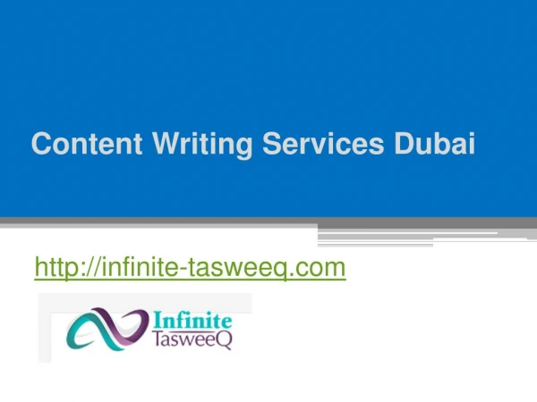 Content Writing Services Dubai - Infinite-tasweeq.com