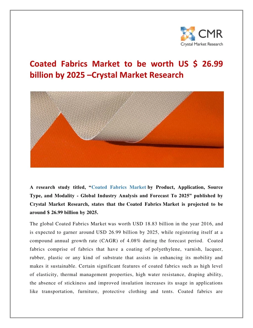 coated fabrics market to be worth