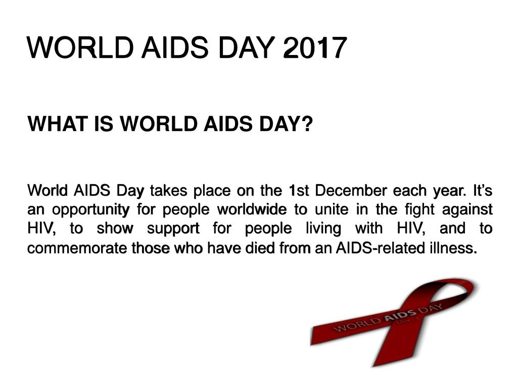 world aids day 2017