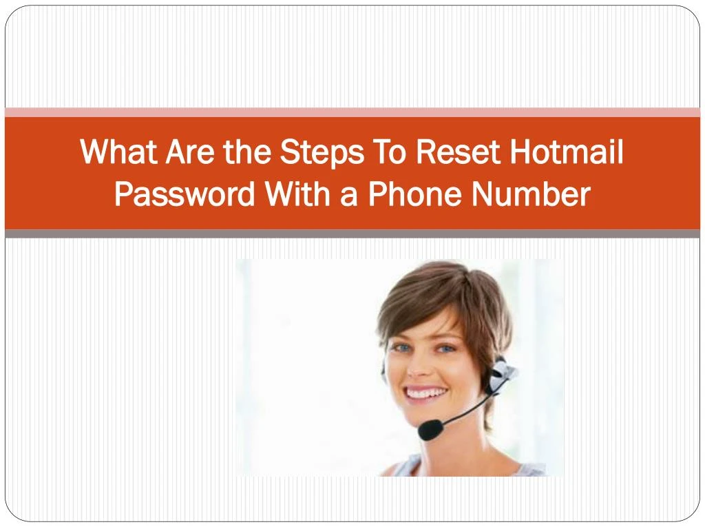 what are the steps to reset hotmail password with a phone number
