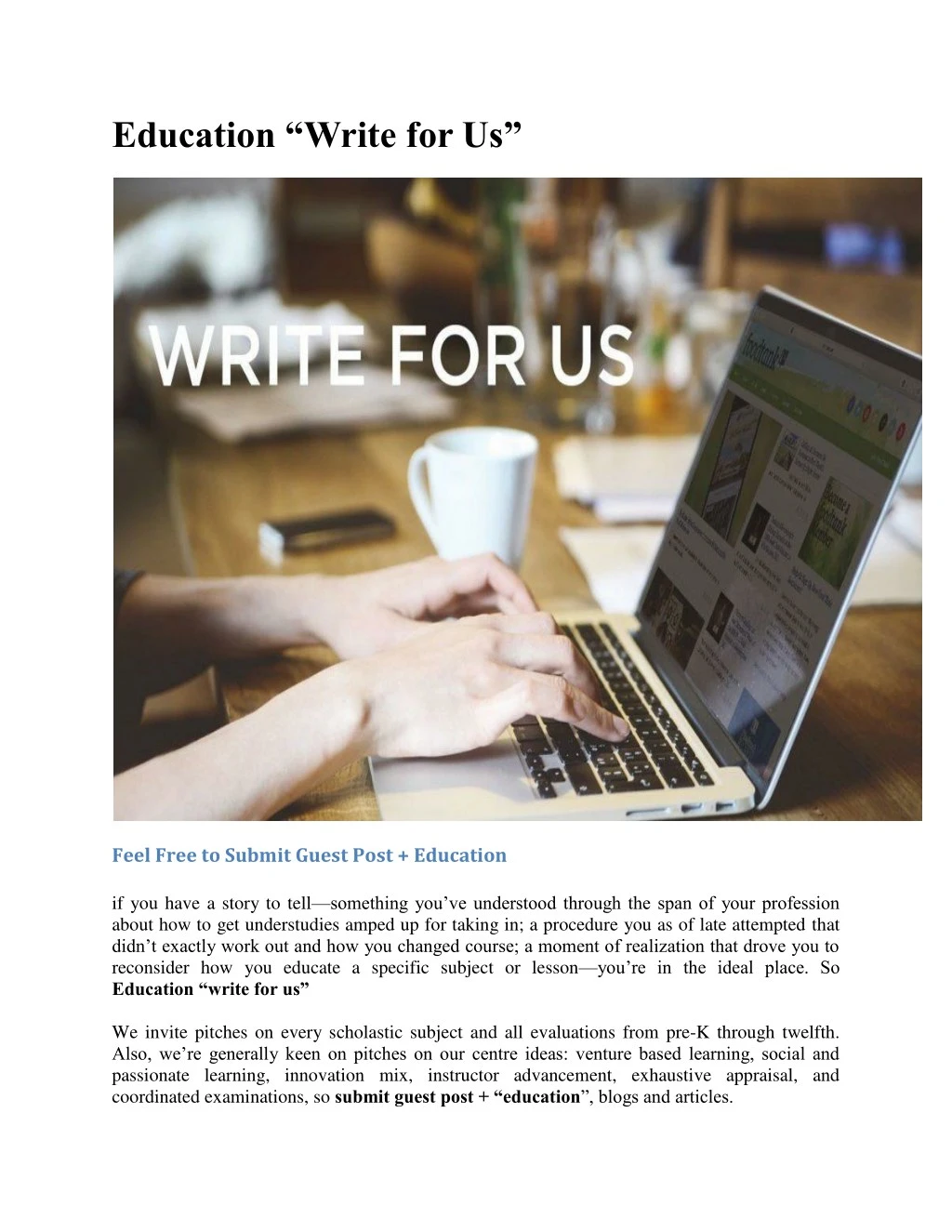 education write for us