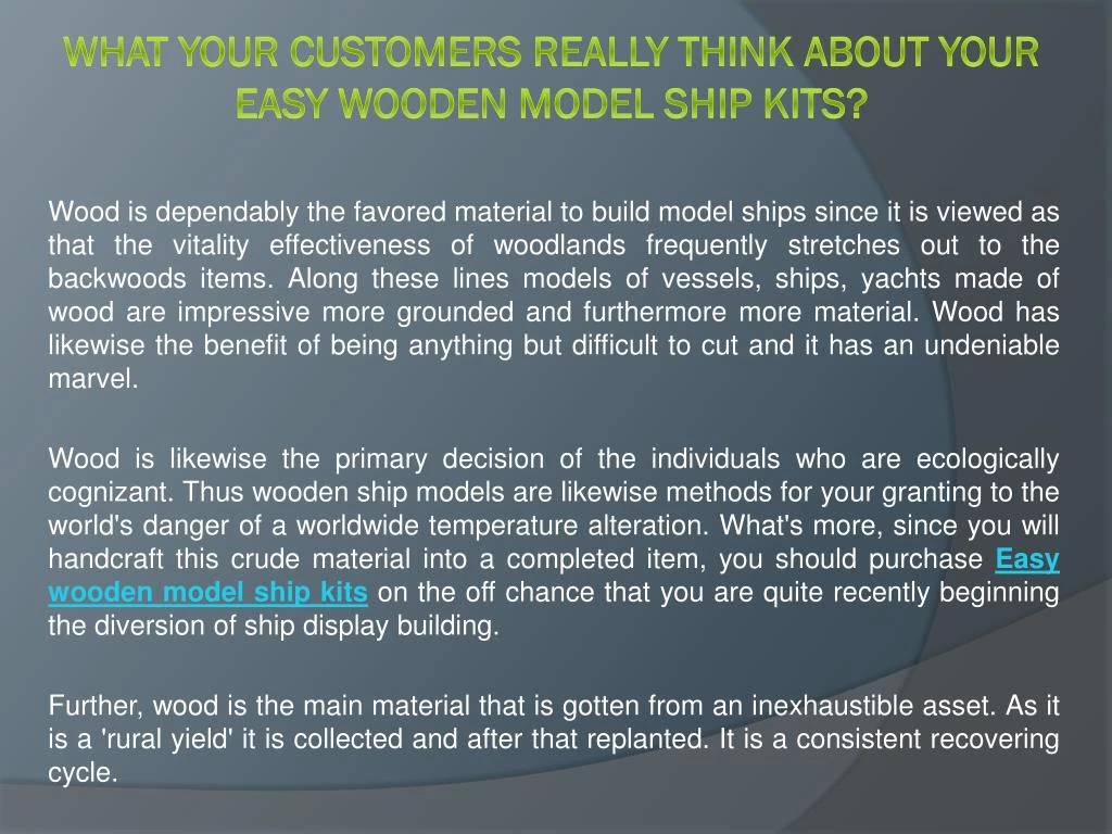 what your customers really think about your easy wooden model ship kits