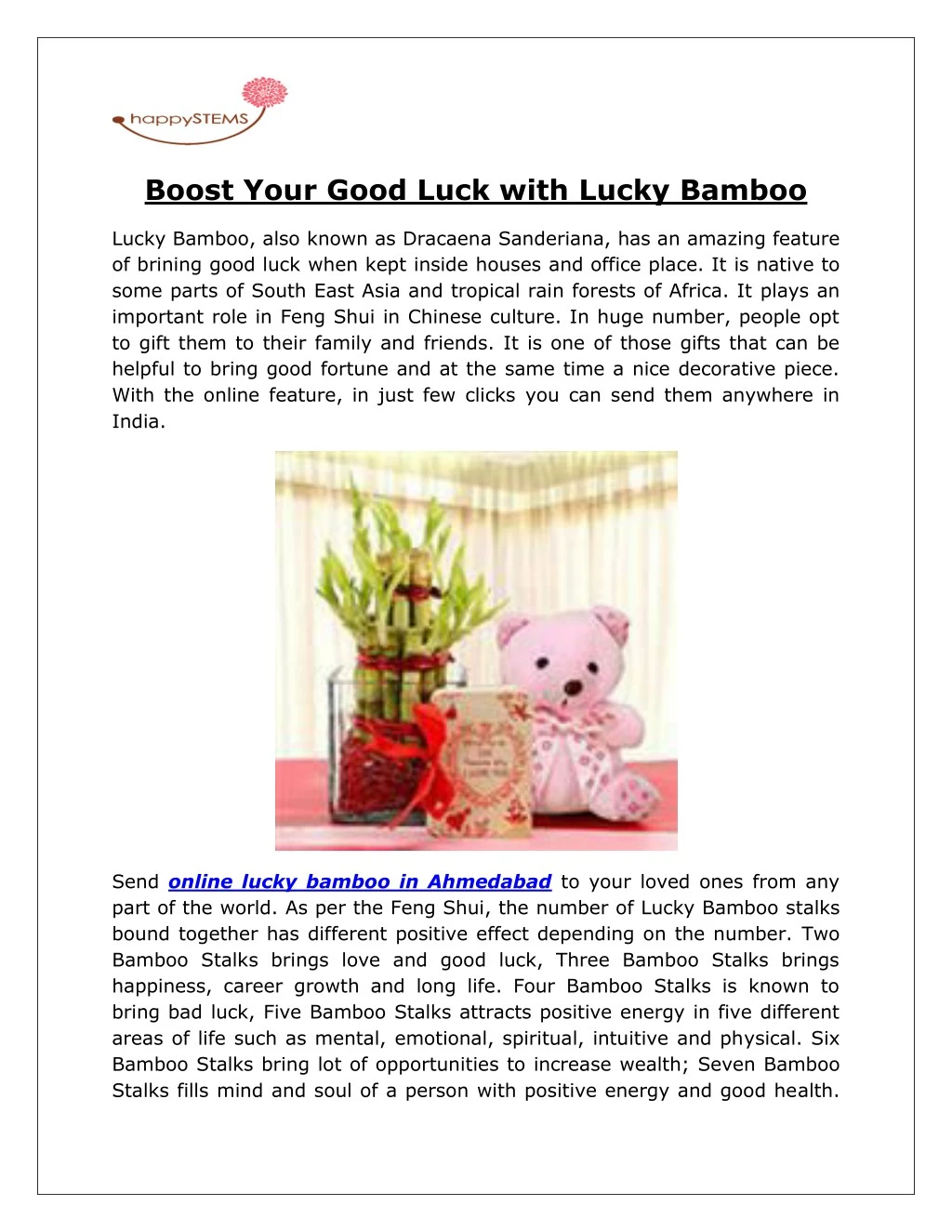 boost your good luck with lucky bamboo