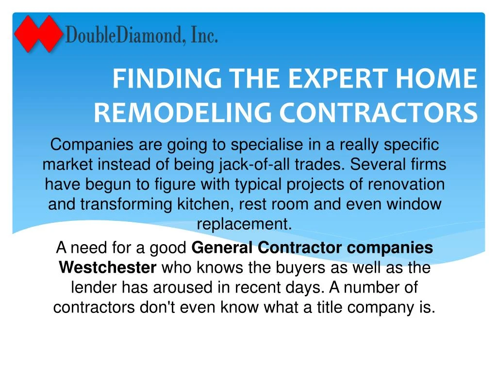 finding the expert home remodeling contractors