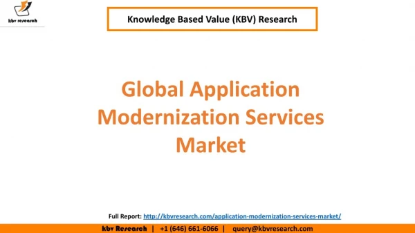 Application Modernization Services Market to reach $17.7 billion by 2023