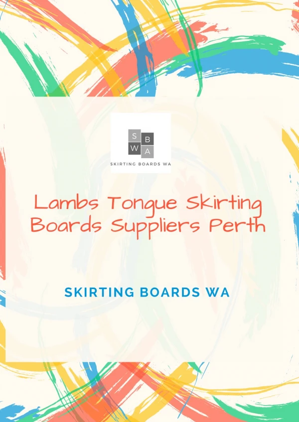 Lambs Tongue Skirting Boards Suppliers Perth