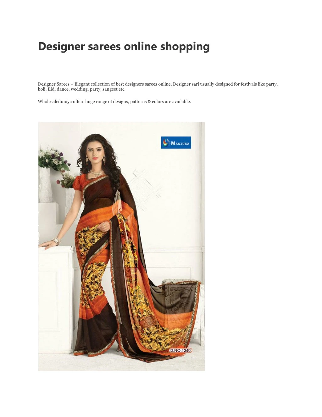 designer sarees online shopping
