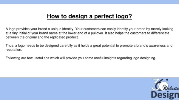 Designing a perfect logo in this competition!