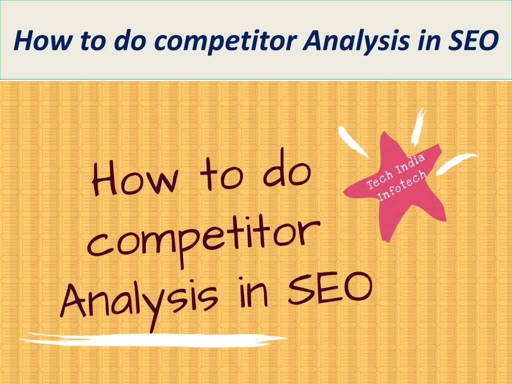 how to do competitor analysis in seo