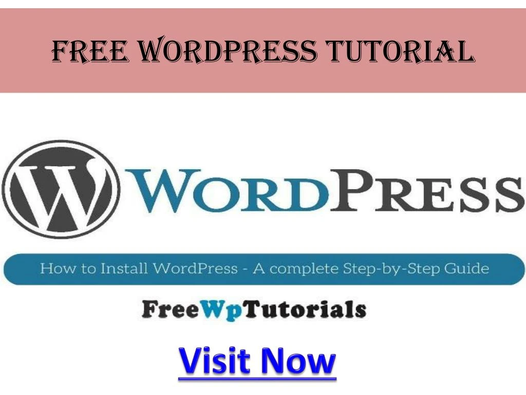 free wordpress tutorial