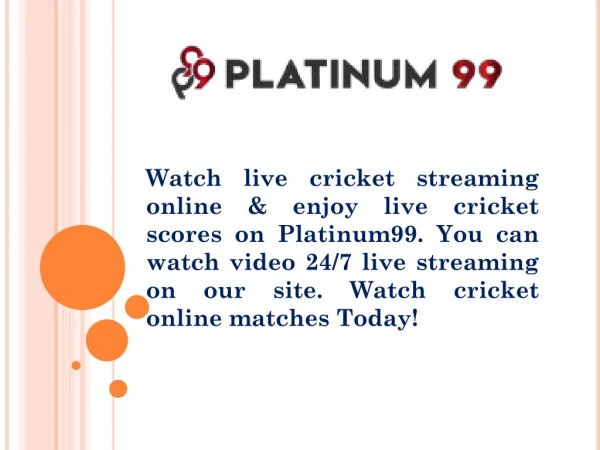 watch live cricket streaming