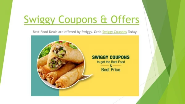 Swiggy Offers and Swiggy Coupons