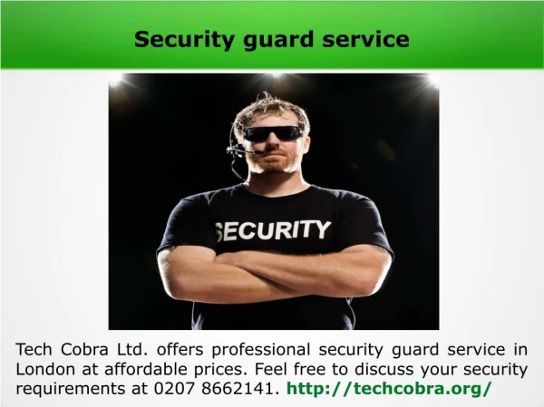 Retail security guards London