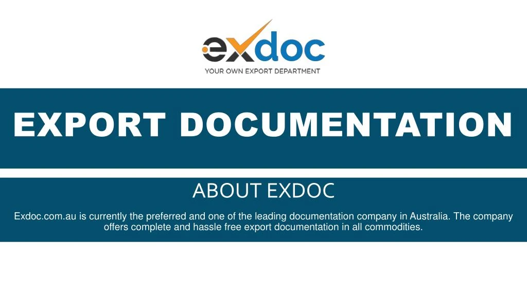 export documentation