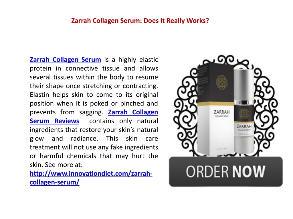 zarrah collagen serum does it really works