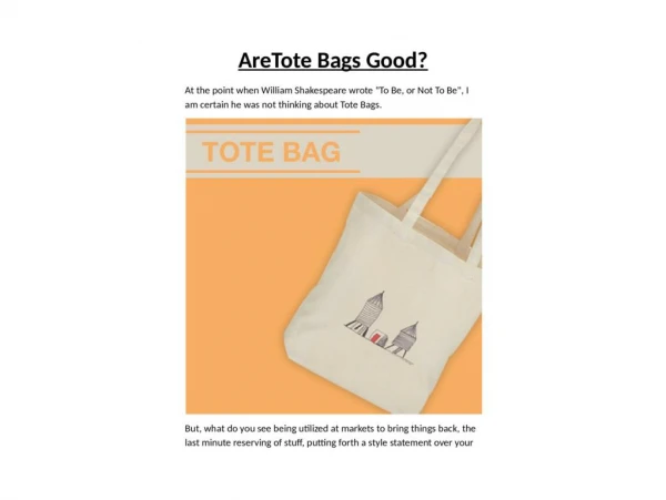 Are tote bags good
