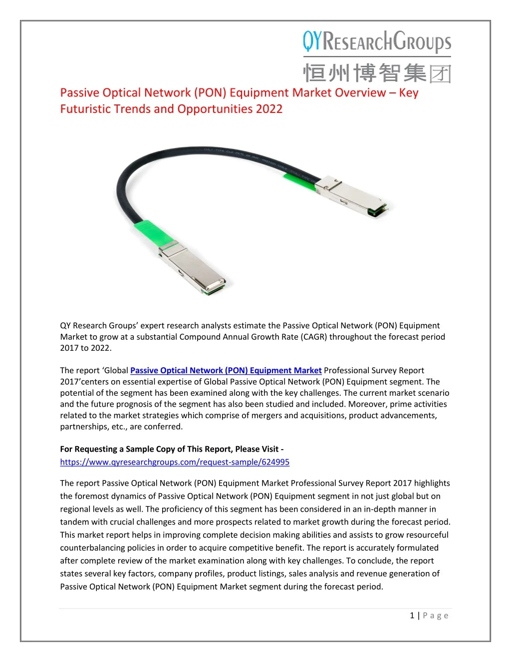 passive optical network pon equipment market